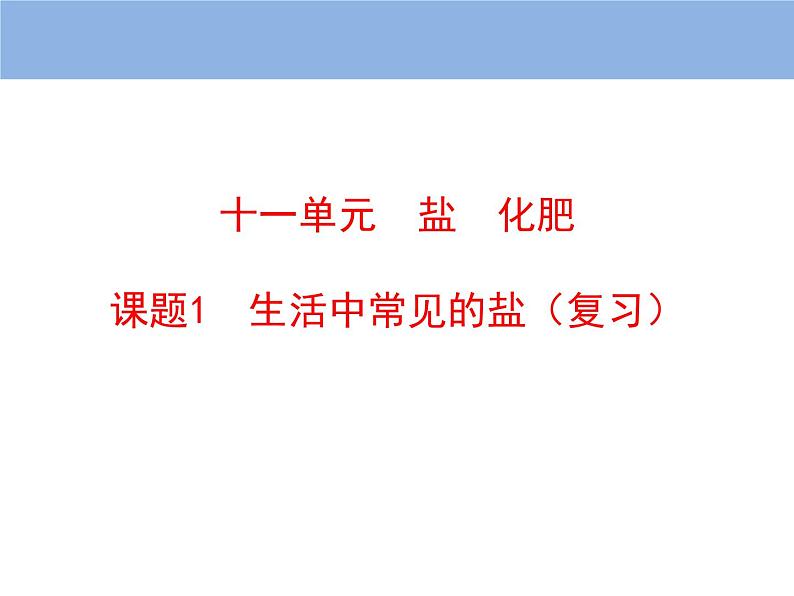 中考化学-生活中常见的盐复习课件PPT第1页