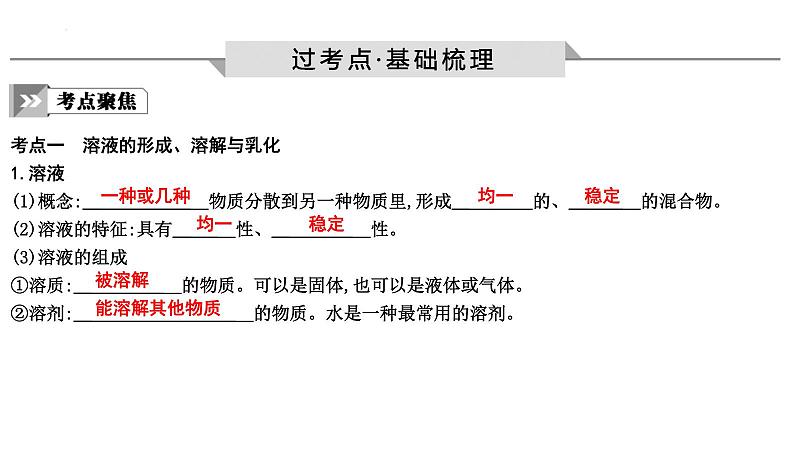 中考化学一轮复习第九单元溶液课件第2页