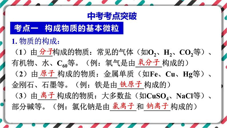 中考化学知识点一轮全梳理精讲复习课件专题8 物质构成的奥秘第2页