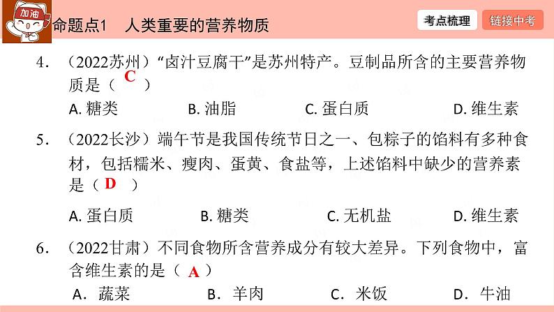 化学与生活-中考化学一轮单元复习课件PPT第8页