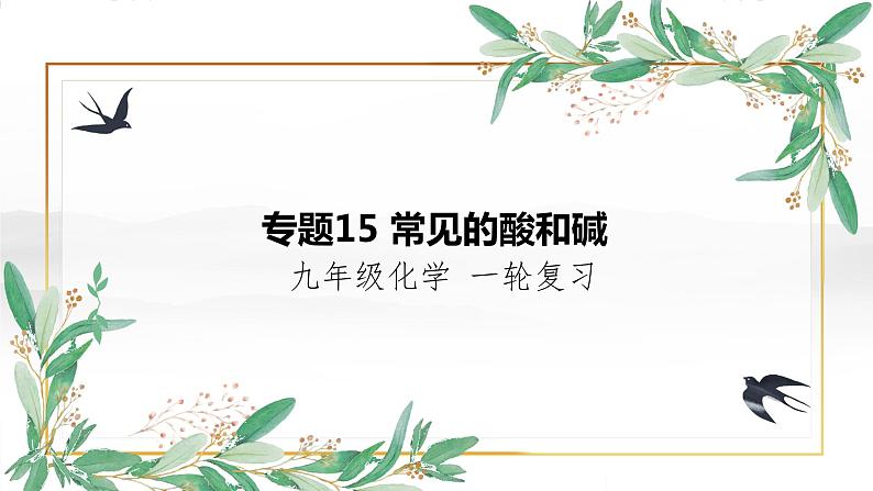 常见的酸和碱-中考化学一轮复习课件PPT第1页