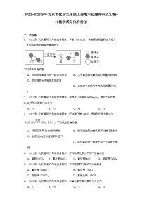 2022-2023学年北京市化学九年级上册期末试题知识点汇编-12化学式与化合价①