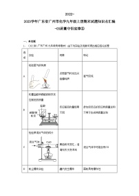 2022-2023学年广东省广州市化学九年级上册期末试题知识点汇编-03质量守恒定律②