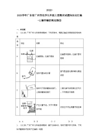 2022-2023学年广东省广州市化学九年级上册期末试题知识点汇编-11碳和碳的氧化物②