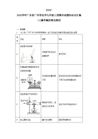 2022-2023学年广东省广州市化学九年级上册期末试题知识点汇编-11碳和碳的氧化物③