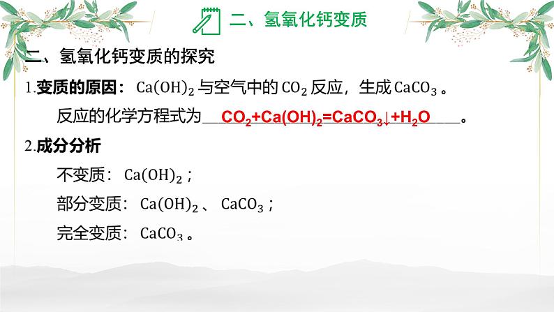 氢氧化钠和氢氧化钙变质-中考化学一轮复习课件PPT第7页