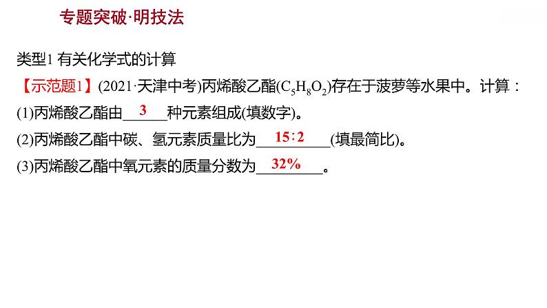 安徽中考复习 人教版化学 题型突破 题型六　计　算　题 课件第2页