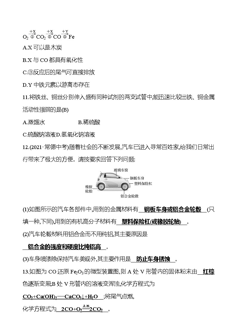 安徽中考复习 梯级训练  第八单元　金属和金属材料(教师版)第3页