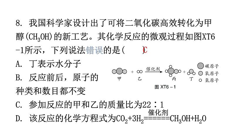 中考化学复习选填题组特训6课件第7页