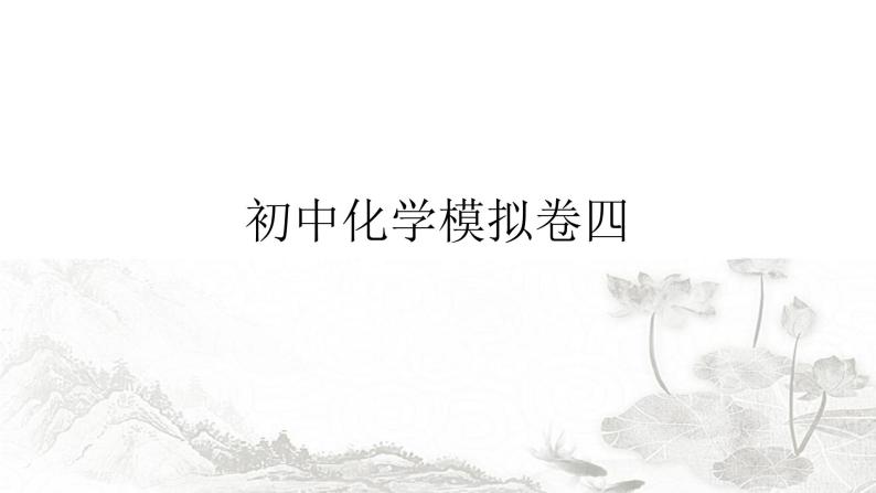 中考化学复习初中化学模拟卷四课件01