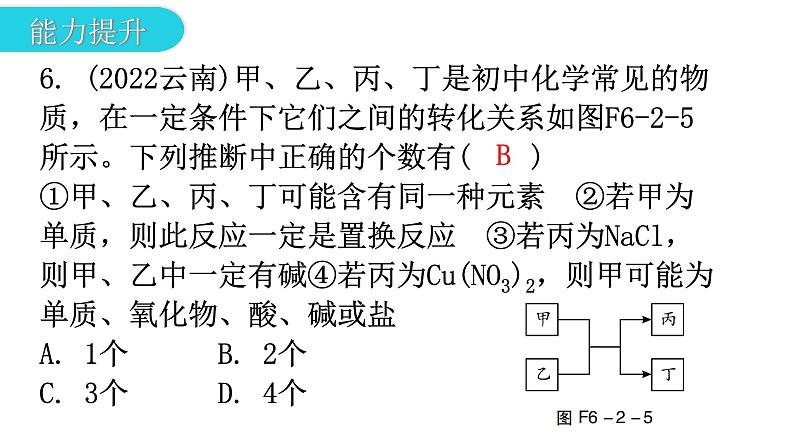 中考化学复习专题突破二推断题分层作业课件08