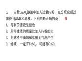 中考化学复习物质的性质与应用第8节金属的化学性质和金属活动性顺序分层作业课件