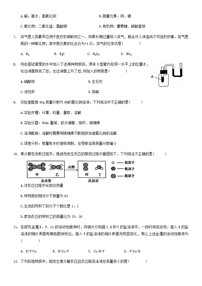 河南省洛阳市洛龙区2022-2023学年九年级下学期期中（一模）化学试卷第2页
