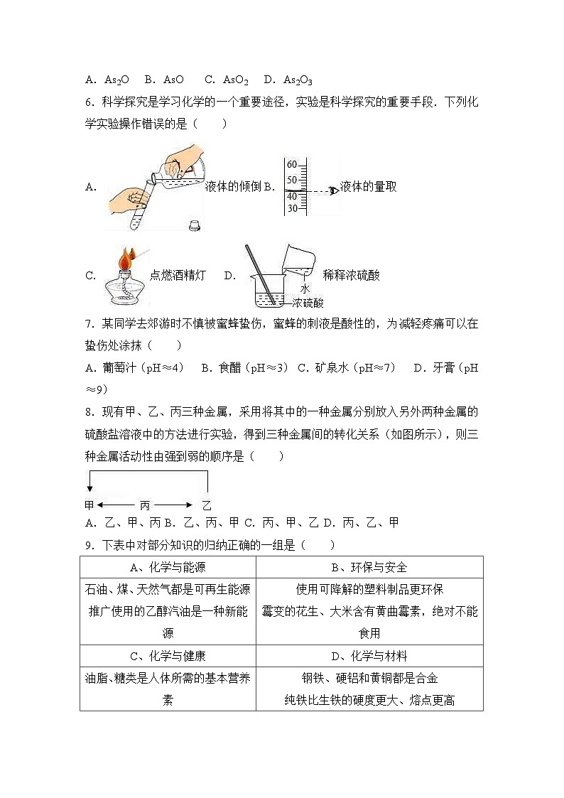 2017年广东省中考化学模拟试卷一（解析版）第2页