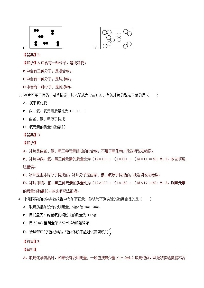 中考化学冲刺模拟试卷20（含解析）第2页