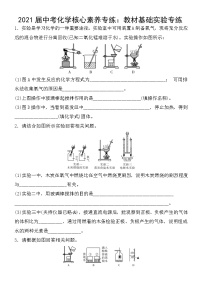 中考化学一轮复习核心素养专练：教材基础实验专练 (含答案)