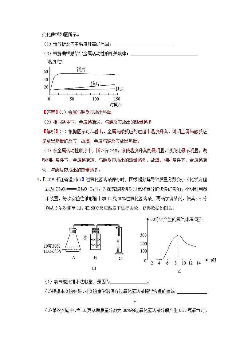 中考化学二轮复习 实验题特训题型06 实验中影响因素的探究（含解析）第2页