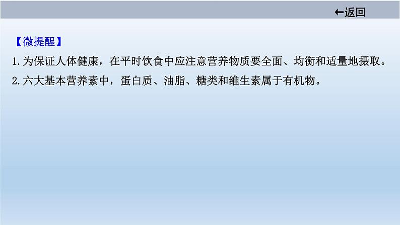 中考化学一轮单元总复习课件 第十二单元　化学与生活 (含答案)07