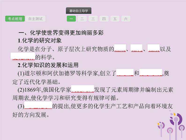 中考化学一轮复习基础知识过关课件 第一单元走进化学世界（含答案）02