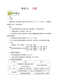 中考化学一轮复习知识点梳理+过关练习考点11 元素 (含解析)