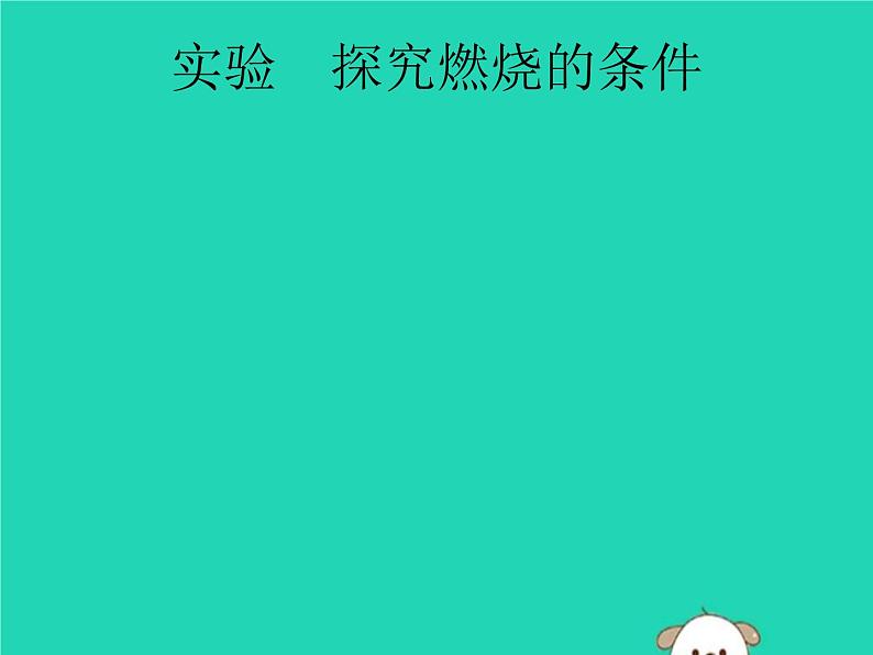 中考化学二轮复习实验课件：探究燃烧的条件（含答案）第1页