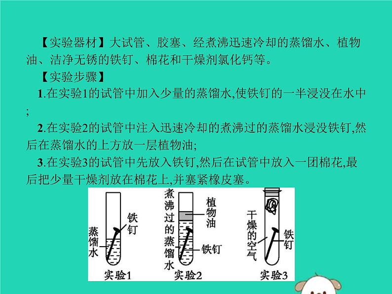 中考化学二轮复习实验课件：铁钉锈蚀条件的探究（含答案）02