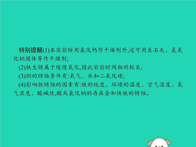 中考化学二轮复习实验课件：铁钉锈蚀条件的探究（含答案）04