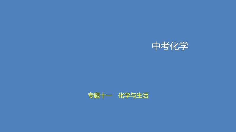 中考化学一轮复习精品课件专题十一　化学与生活（含解析）01