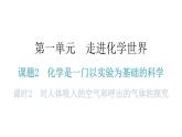 人教版九年级化学第一单元走进化学世界2化学是一门以实验为基础的科学课时2对人体吸入的空气和呼出的气体的探究教学教学课件