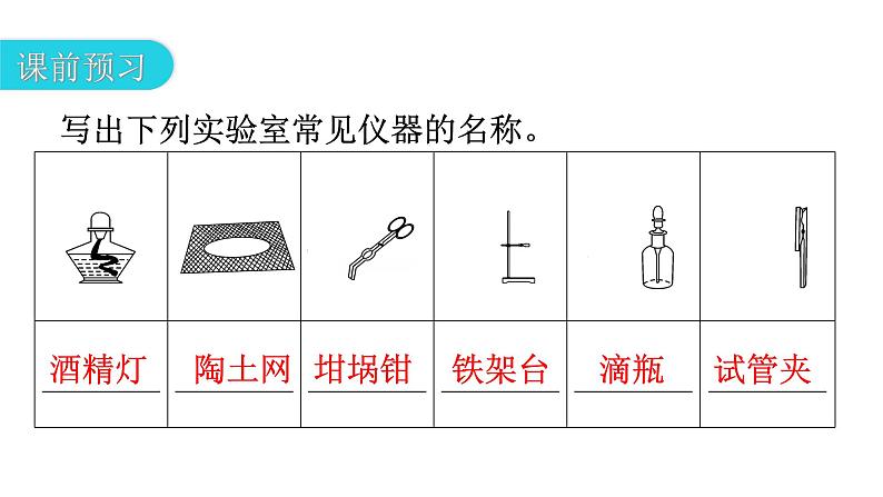 人教版九年级化学第一单元走进化学世界3走进化学实验室课时2物质的加热仪器的连接和洗涤教学教学课件第4页