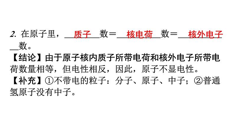 人教版九年级化学第三单元物质构成的奥秘2原子的结构课时1原子的构成和相对原子质量教学课件第6页