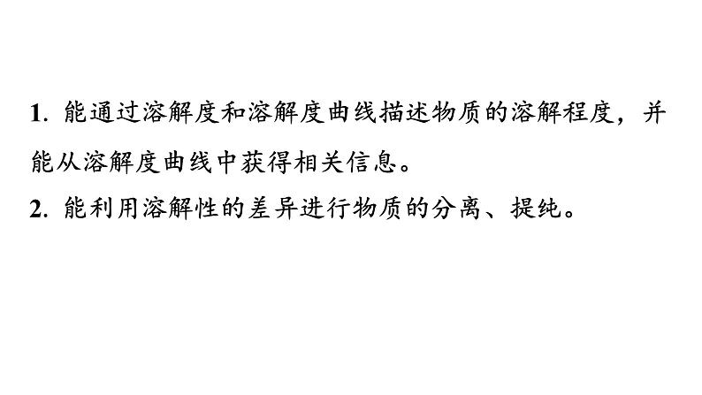 人教版九年级化学第九单元溶液2溶解度课时3溶解度曲线混合物的分离教学课件第3页