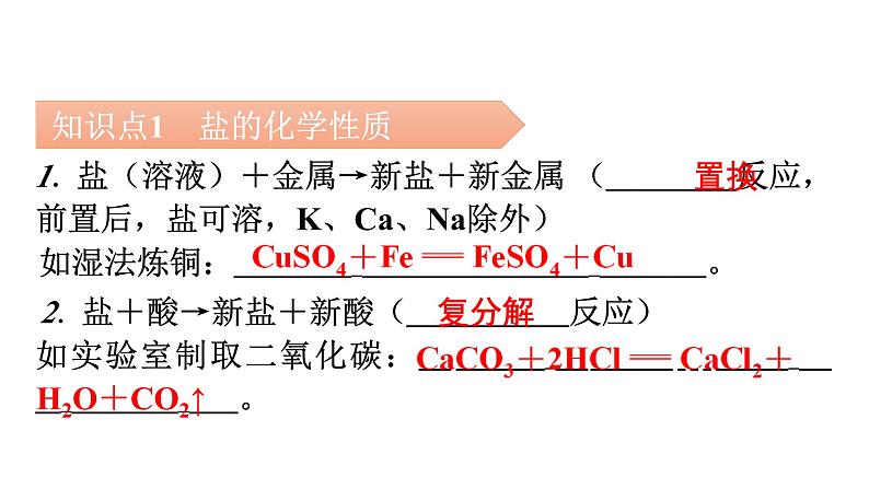 人教版九年级化学第十一单元盐化肥1生活中常见的盐课时3盐的化学性质教学课件第4页