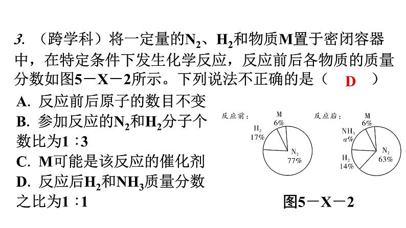 人教版九年级化学第五单元化学方程式新课标素养提升课件04