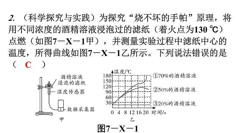 人教版九年级化学第七单元燃料及其利用新课标素养提升课件第3页