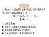 人教版九年级化学第八单元2金属的化学性质课时2金属活动性顺序分层作业课件