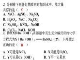 人教版九年级化学第十一单元1生活中常见的盐课时2复分解反应分层作业课件