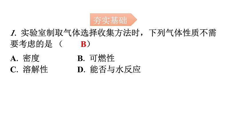 人教版九年级化学第六单元2二氧化碳制取的研究课时1二氧化碳制取的研究（一）分层作业课件第2页