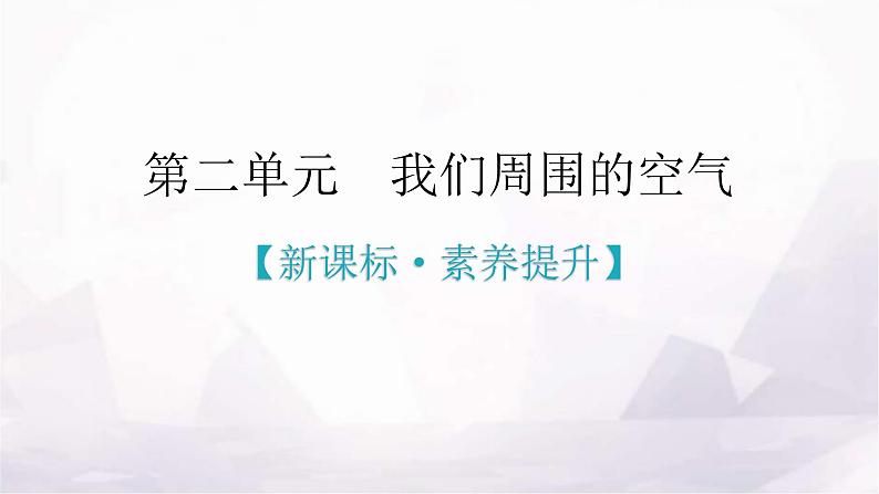 人教版九年级化学第二单元我们周围的空气新课标素养提升课件01