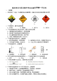 重庆市合川区合阳中学2023-2024学年九年级上学期第一次月考化学试卷