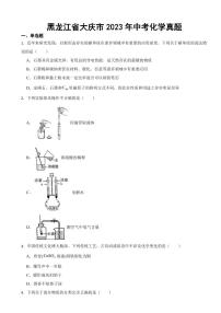 黑龙江省大庆市2023年中考化学真题附参考答案