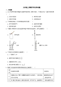 江苏省连云港市2023年九年级上学期月考化学试题（附答案）