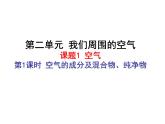 第二单元 课题1 第一课时  空气的成分及混合物、纯净物 课件---2023--2024学年九年级上册化学人教版