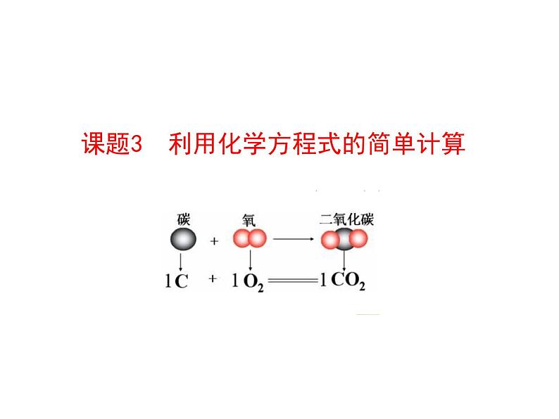 第五单元 课题3 利用化学方程式的简单计算 课件---2023--2024学年九年级上册化学人教版01