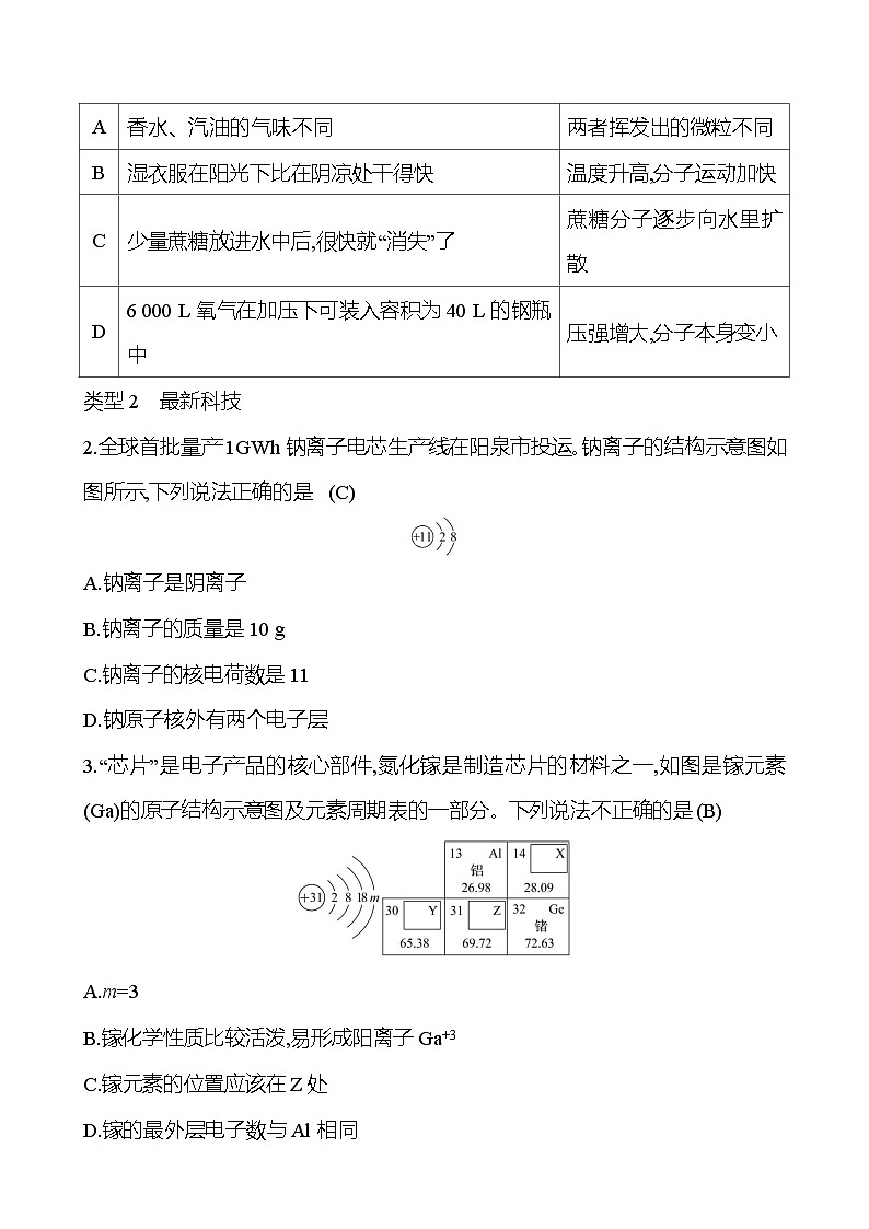 第三单元　单元复习课 同步练习 （教师版）2023-2024 人教版化学九年级上册第2页