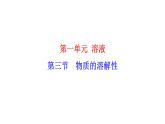 1.3 物质的溶解性 课件---2023--2024学年九年级化学鲁教版（五四学制）全一册