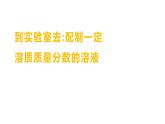 到实验室去：配制一定溶质质量分数的溶液 练习课件 2023--2024学年九年级化学鲁教版（五四学制）全一册