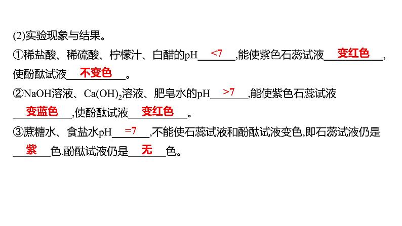 到实验室去：探究酸和碱的化学性质 练习课件 2023--2024学年九年级化学鲁教版（五四学制）全一册第4页