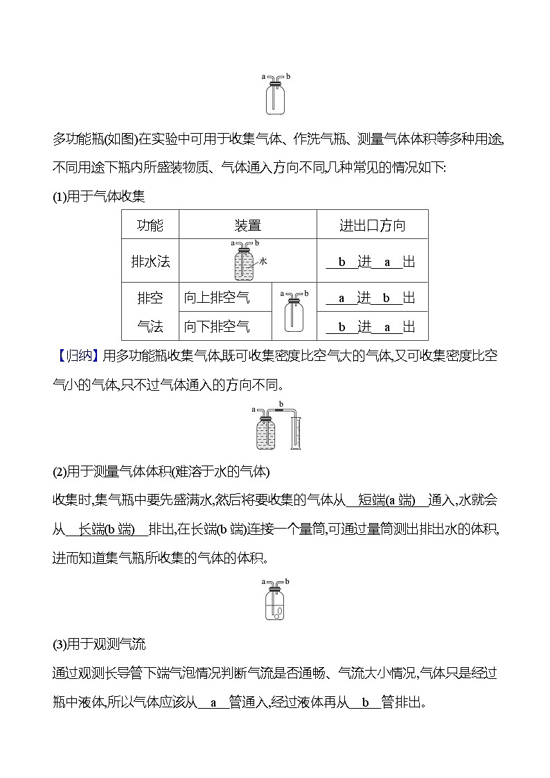 微专题四　常见气体的制备 同步练习 2023-2024 人教版化学九年级上册03