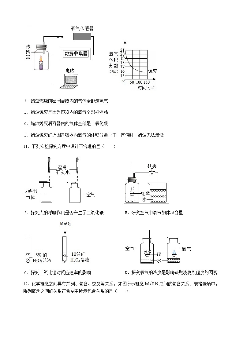 安徽省淮北市濉溪县淮海中学2023~2024学年九年级上学期第一次月考化学试题第3页